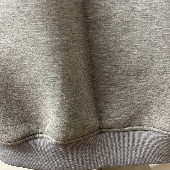 Murano Gray Front Zip Quilted Front Flannel Back Vest w/Navy Trim on Collar - Picture 11 of 13